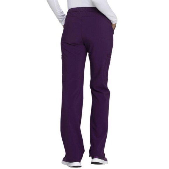 Cherokee Purple Straight Leg Pants with Drawstring Waist - Picture 2 of 3